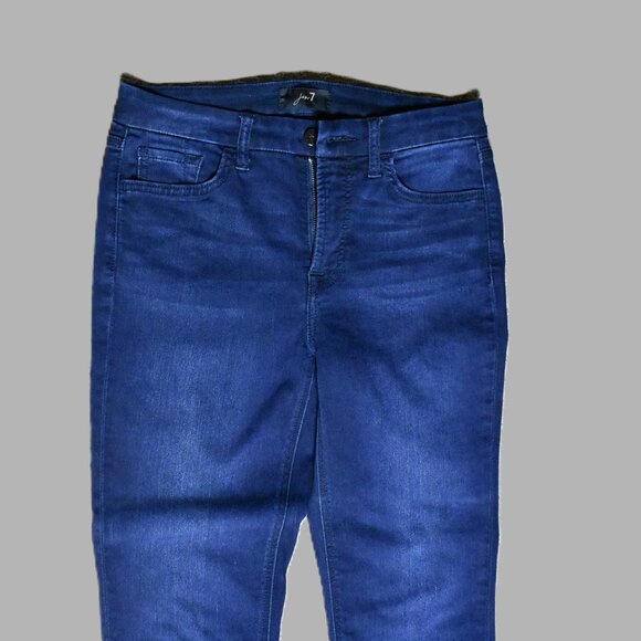 Jen 7 For All Mankind Jeans 6 Blue Straight Slim Stretch Bin 2 - Picture 3 of 4